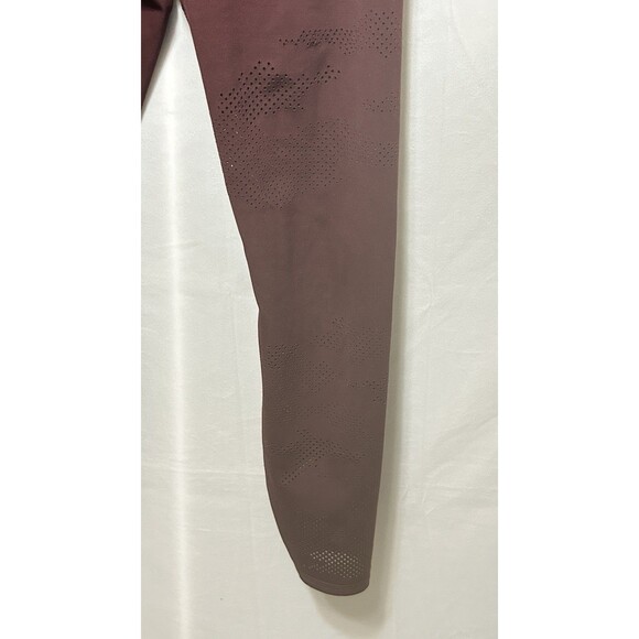 Athleta Persistence Laser Cut Womens‎ S Maroon Leggings - Picture 11 of 13